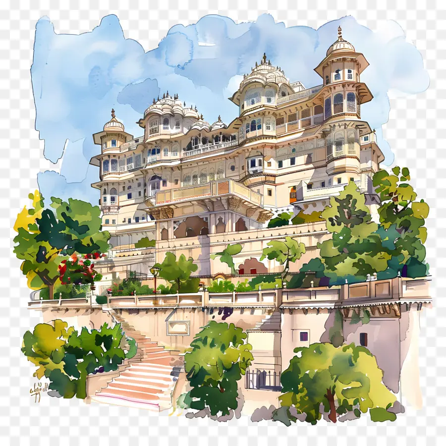 Palacio De Udaipur，Taj Mahal PNG