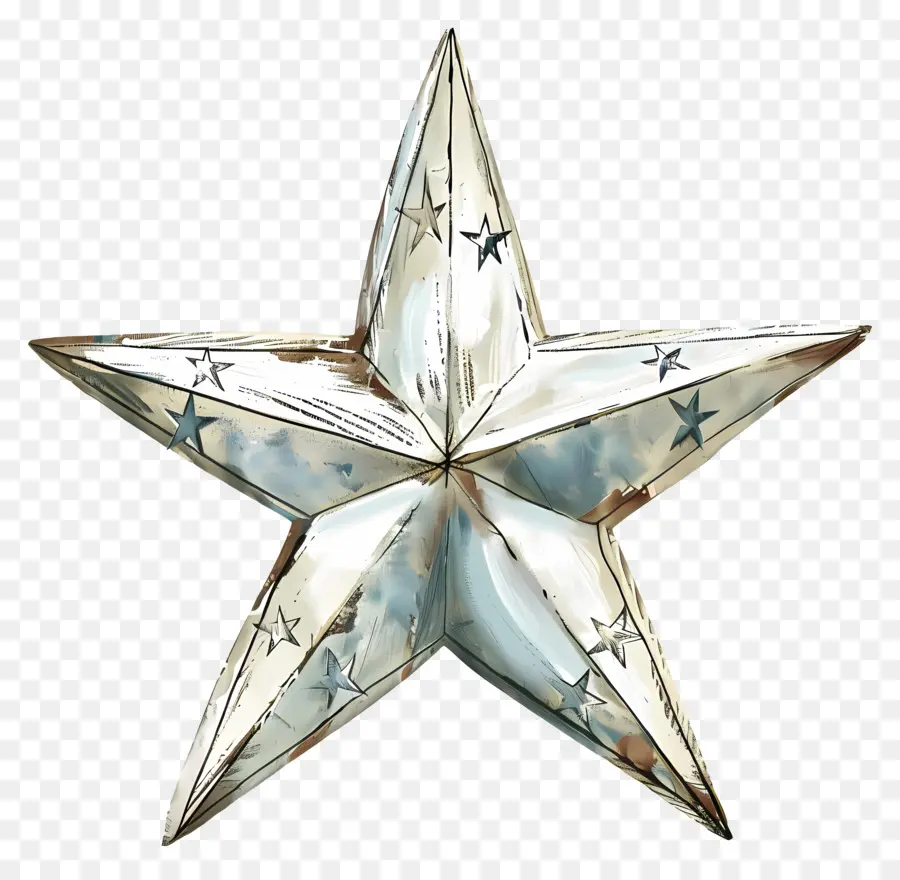 Estrella Estética，Estrella De Metal PNG