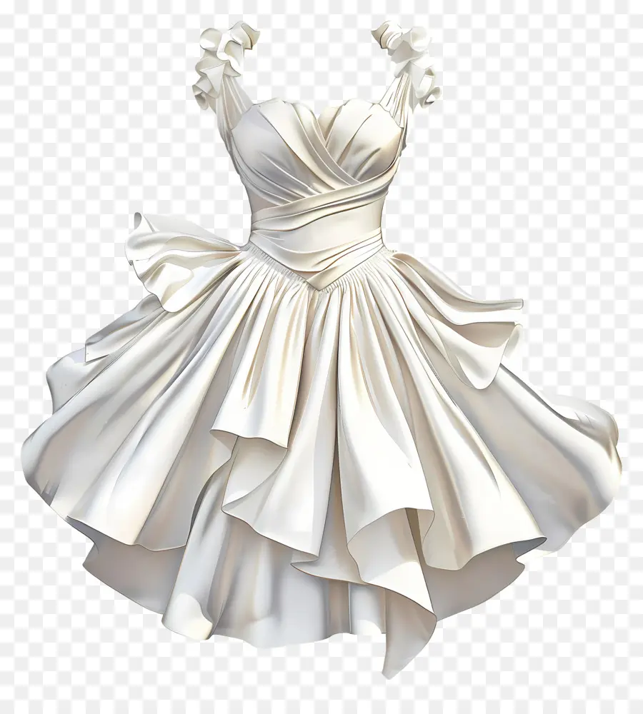 Vestido De Novia Corto，Vestido Blanco PNG