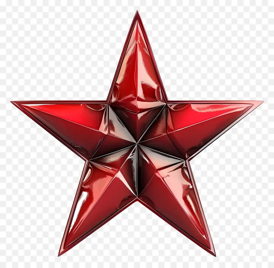 Estrella Roja，Tridimensional PNG