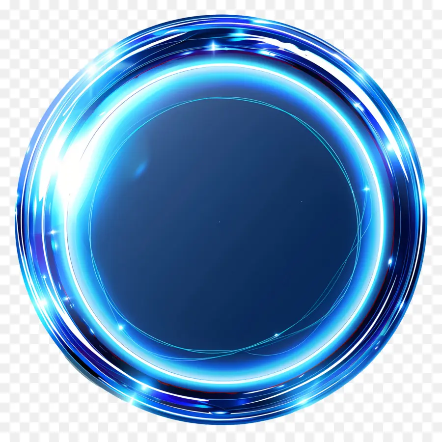 Circulo Azul，Círculo De Neón PNG