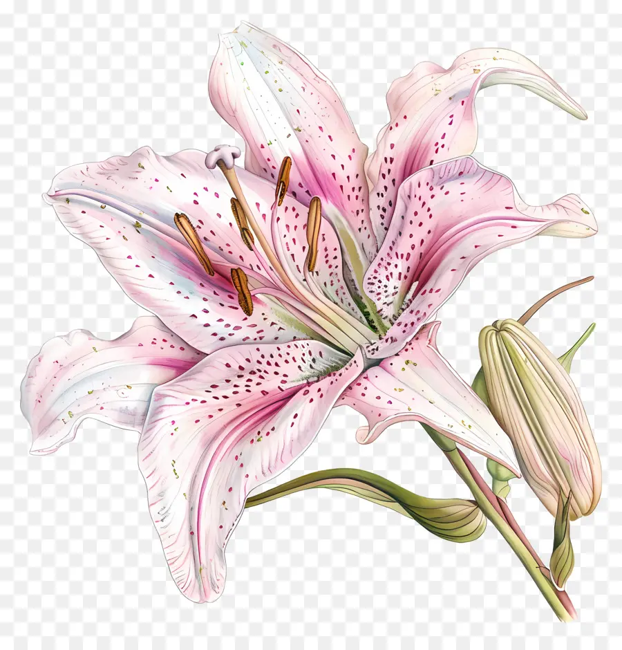 Flor De Stargazer，Rosa Lirio PNG