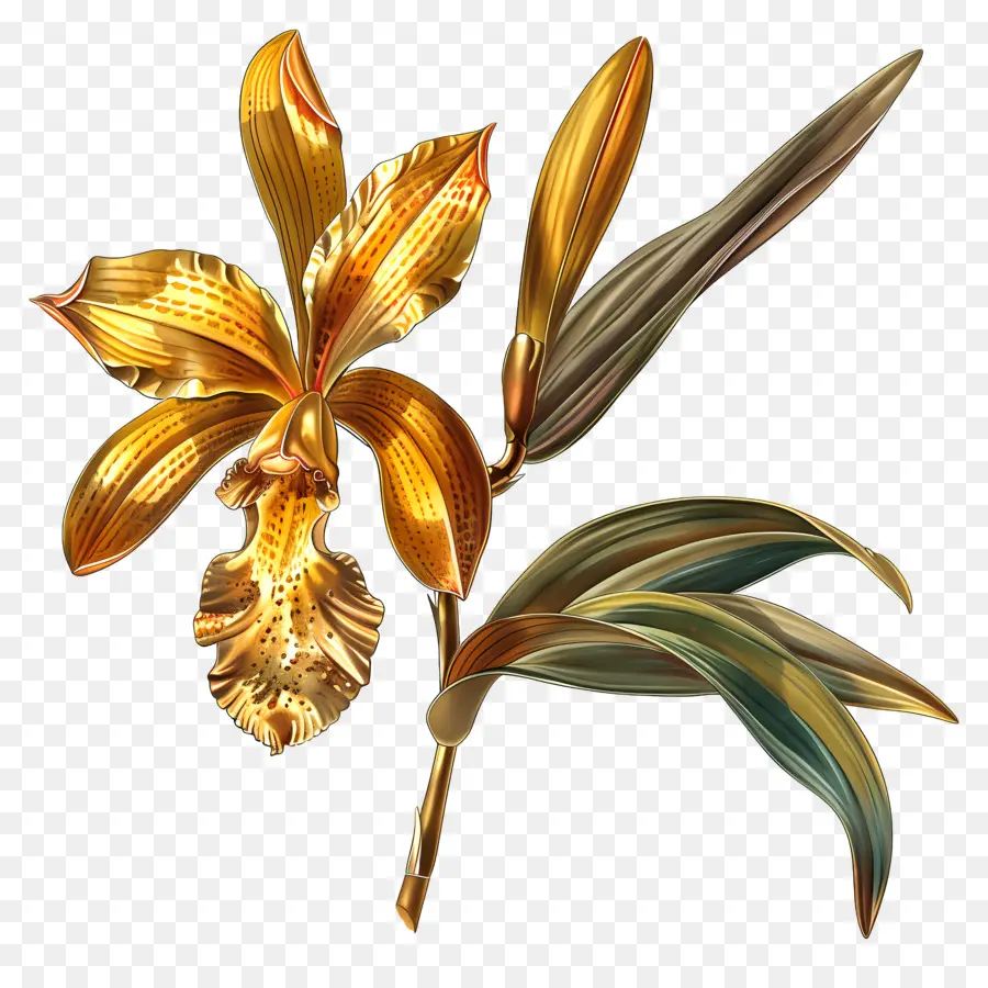 Oro De La Orquídea De Kinabalu，Orquídea Dorada PNG