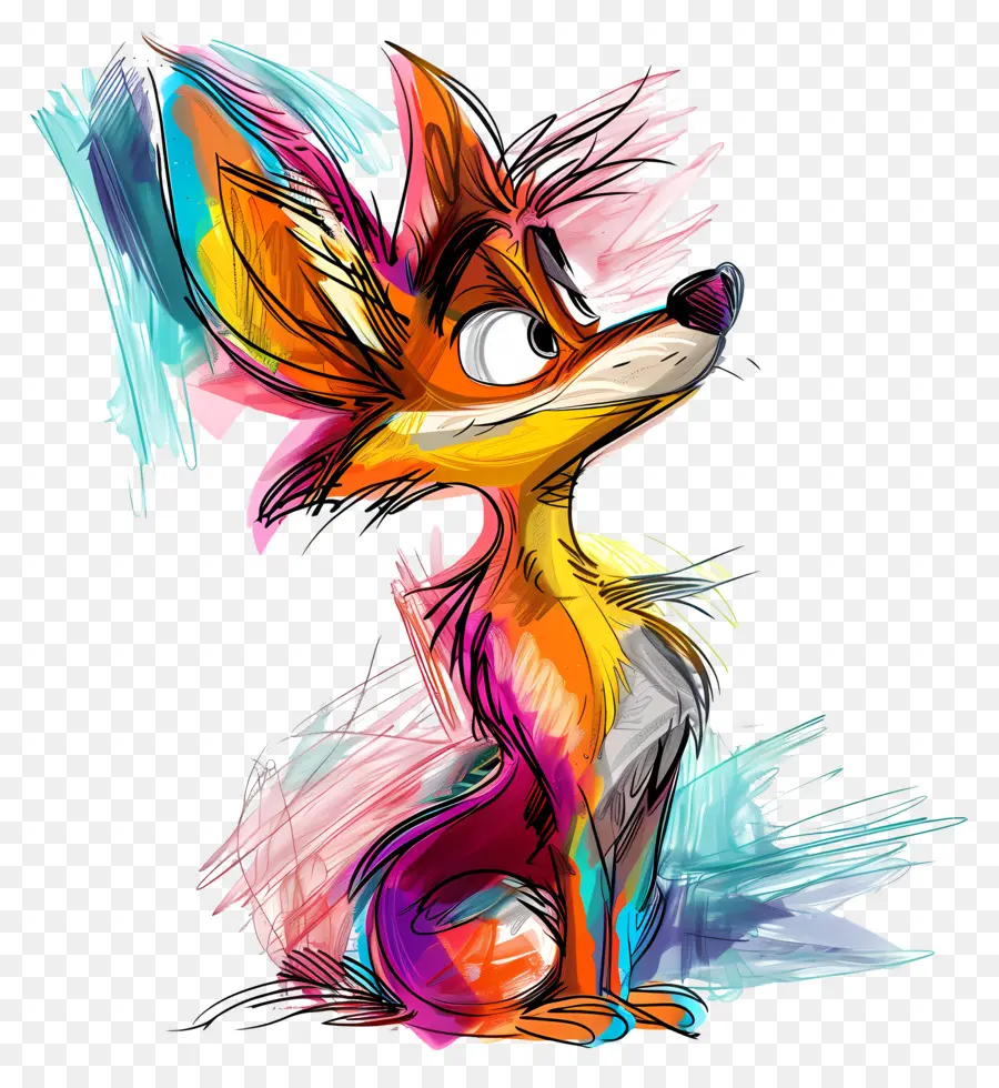 Coyote，Ilustración Acuarela PNG