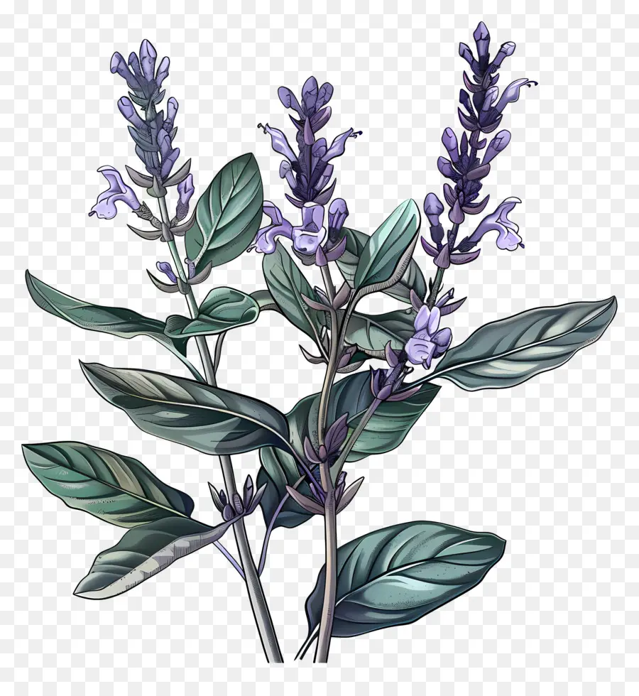 Flor De Salvia，Lavanda PNG