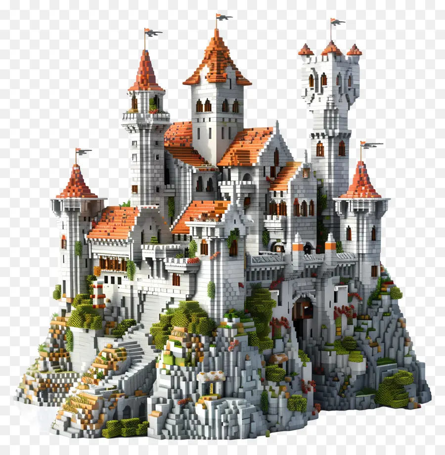 Castillo De Minecraft，Castillo Medieval PNG