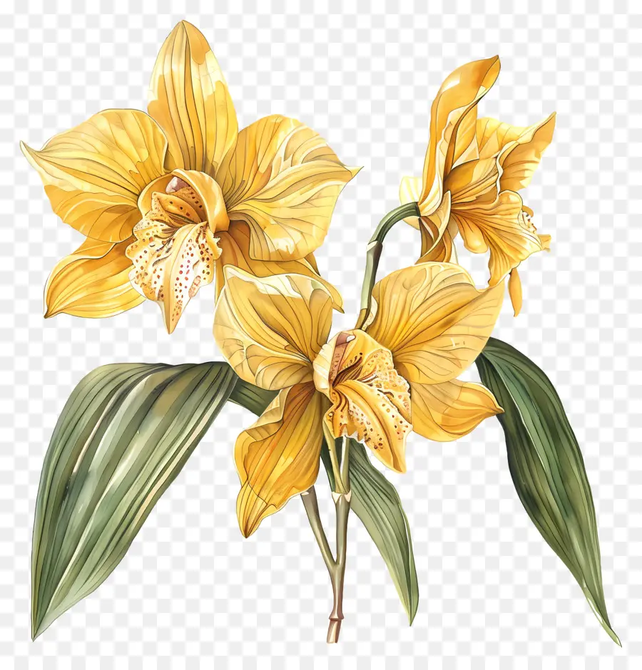 Oro De La Orquídea Kinabalu，Orquídea Dorada PNG