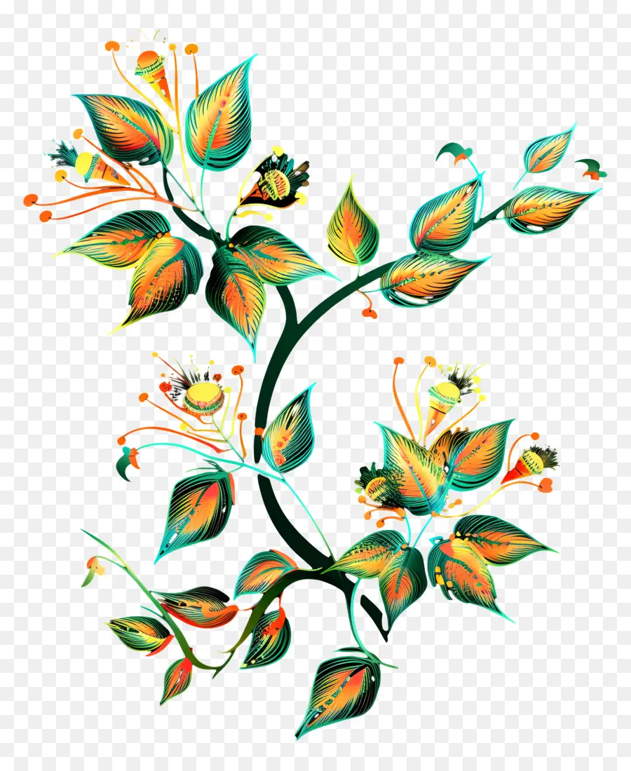 Arte De Línea，Arreglo Floral PNG