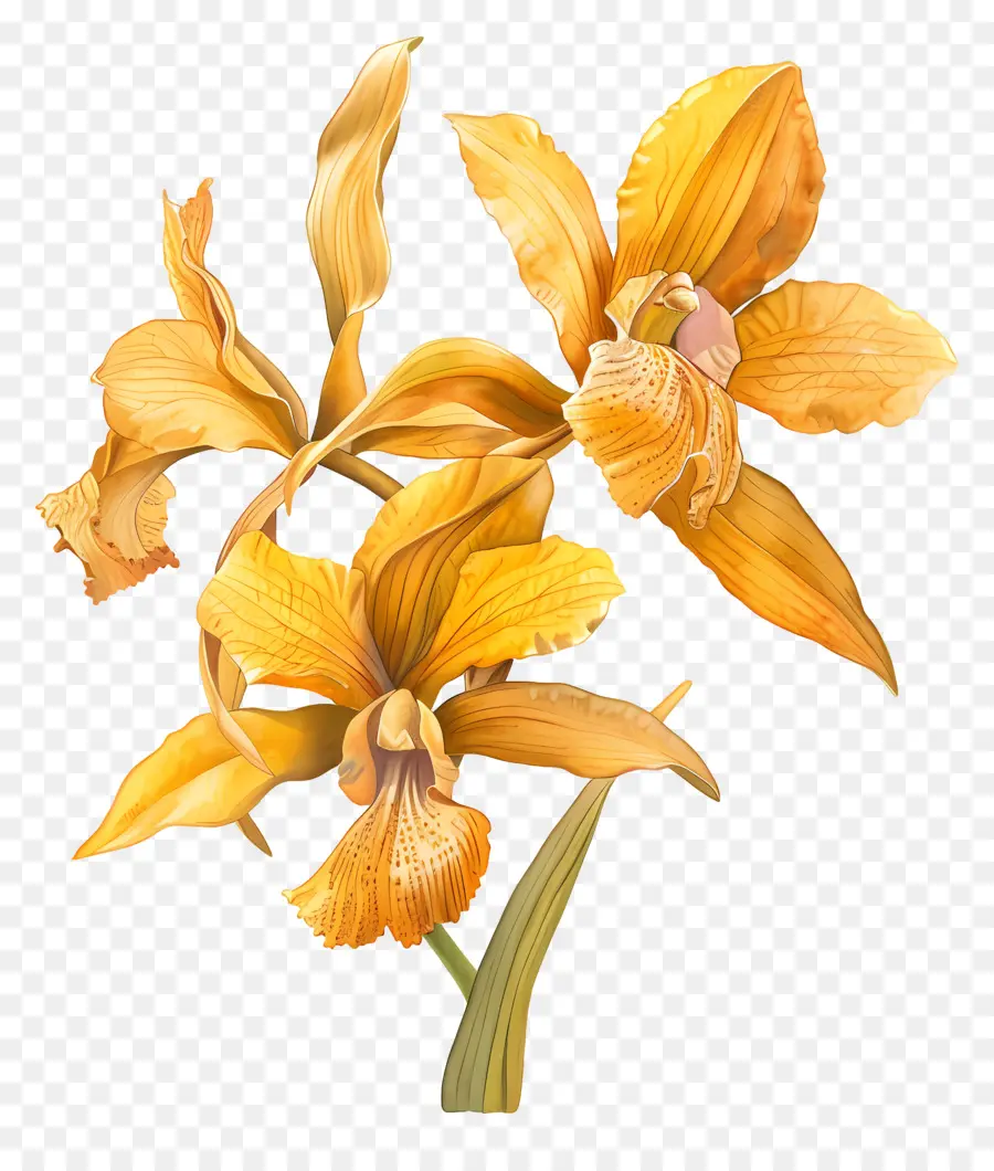 Oro De La Orquídea Kinabalu，Orquídea Dorada PNG