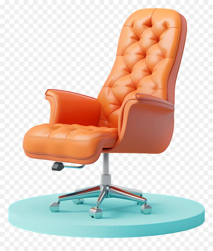 Silla De Oficina，Silla Naranja PNG