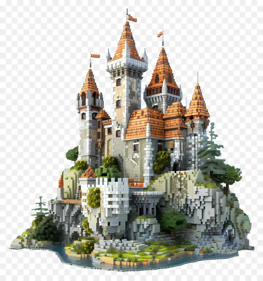 Castillo De Minecraft，Castillo PNG