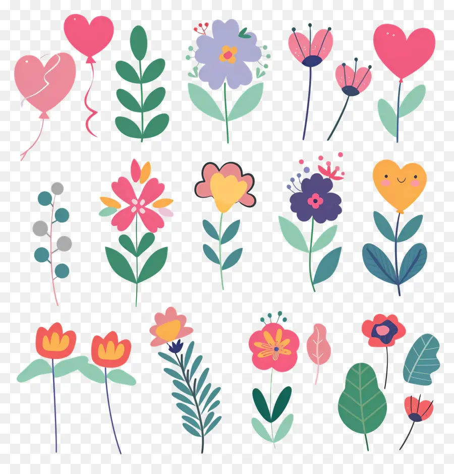 Imágenes Prediseñadas De Flores，Flores Garabateadas PNG