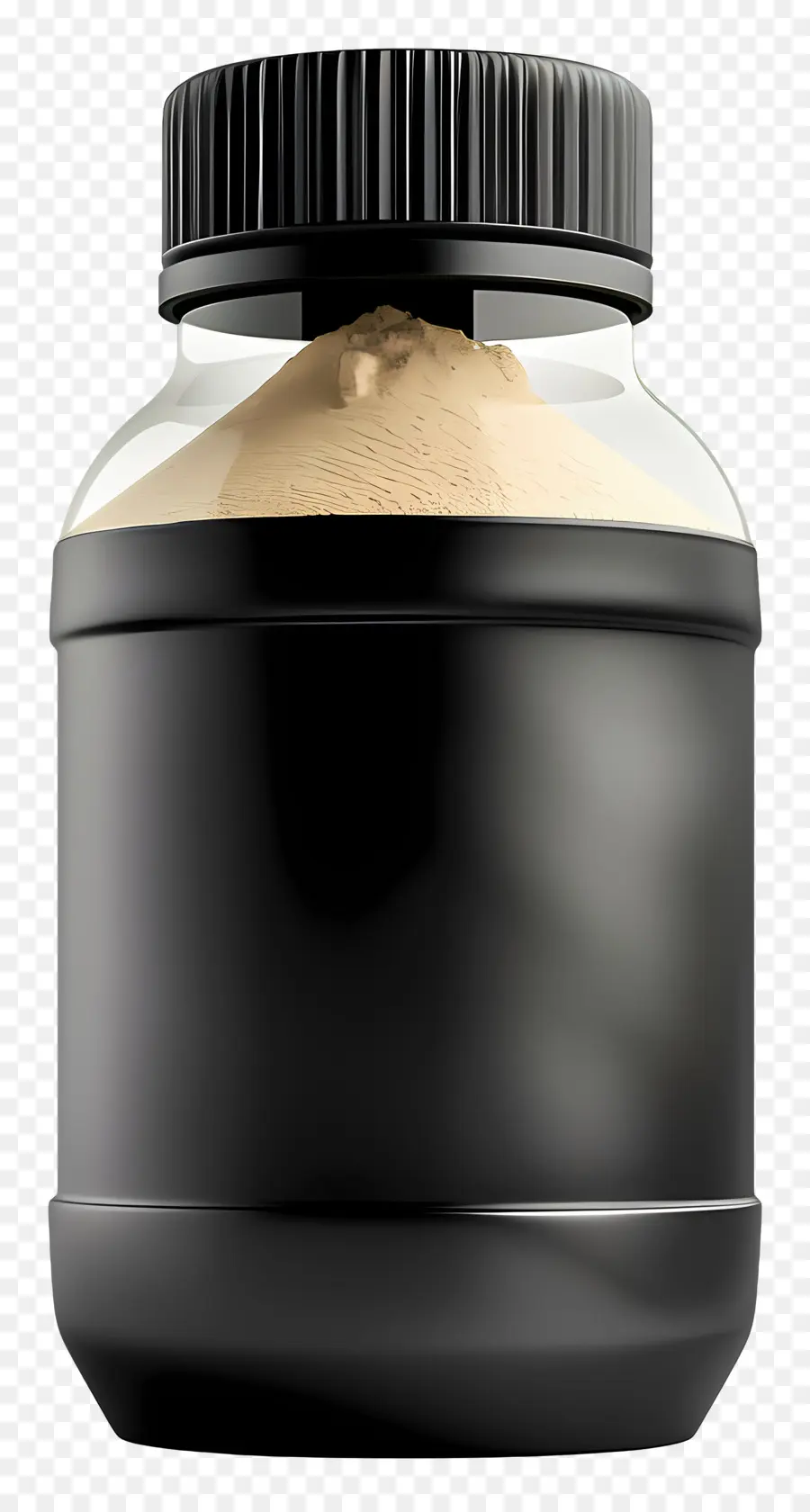 La Proteína En Polvo，Frasco De Plástico Negro PNG