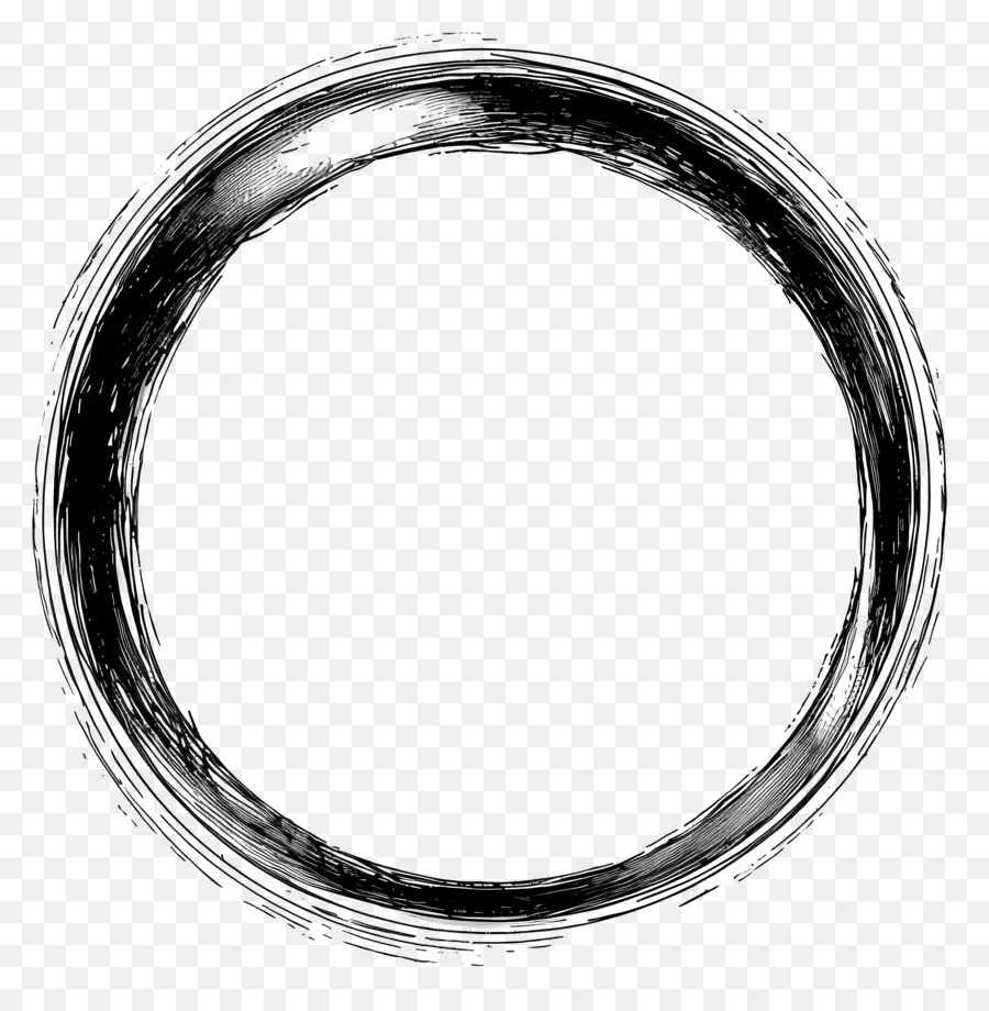 Circulo Dibujado，Círculo Negro PNG