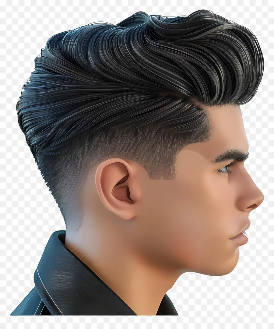 Corte De Pelo De Desvanecimiento Medio，El Modelado En 3d PNG