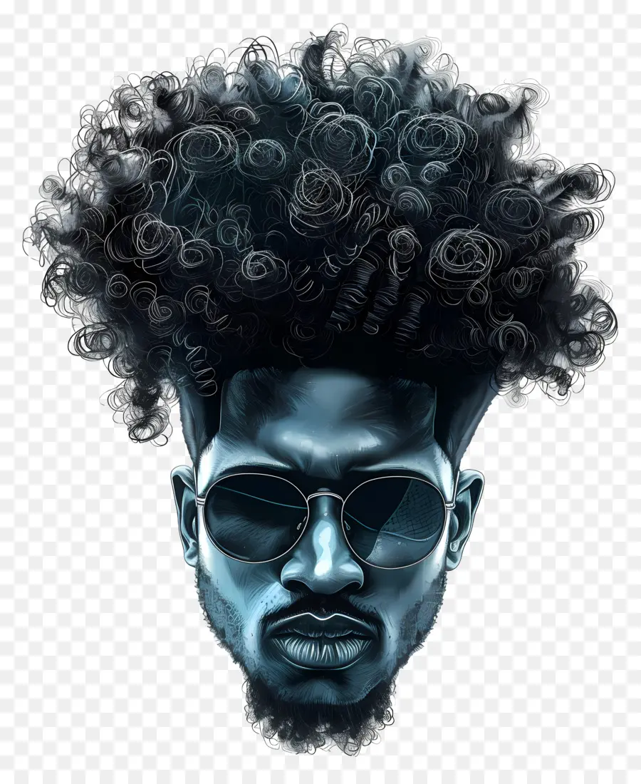 Cabello Esponjoso De Depuración Baja En Tachado，Peinado Afro PNG