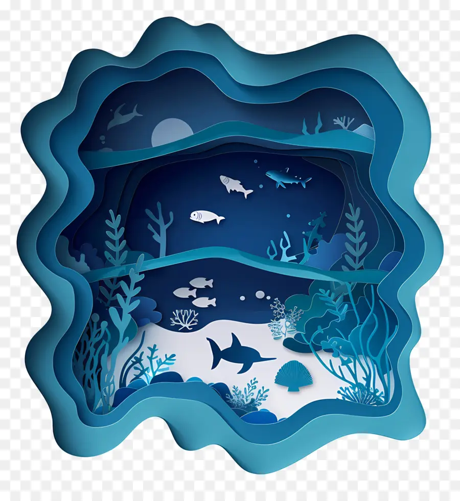 Escena Submarina，Acuario PNG