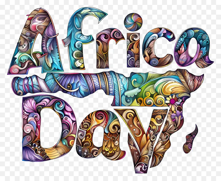 El Día De áfrica，Handdrawn PNG