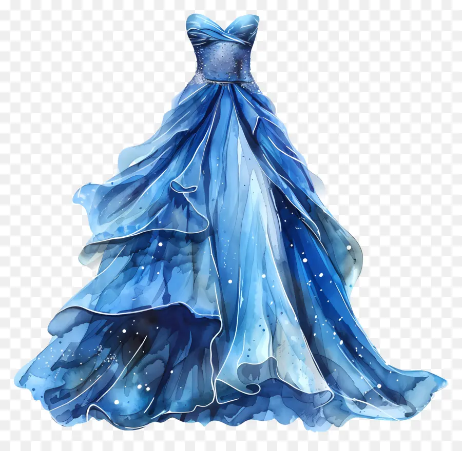 Vestido De Novia Azul，Azul Vestido De Noche PNG