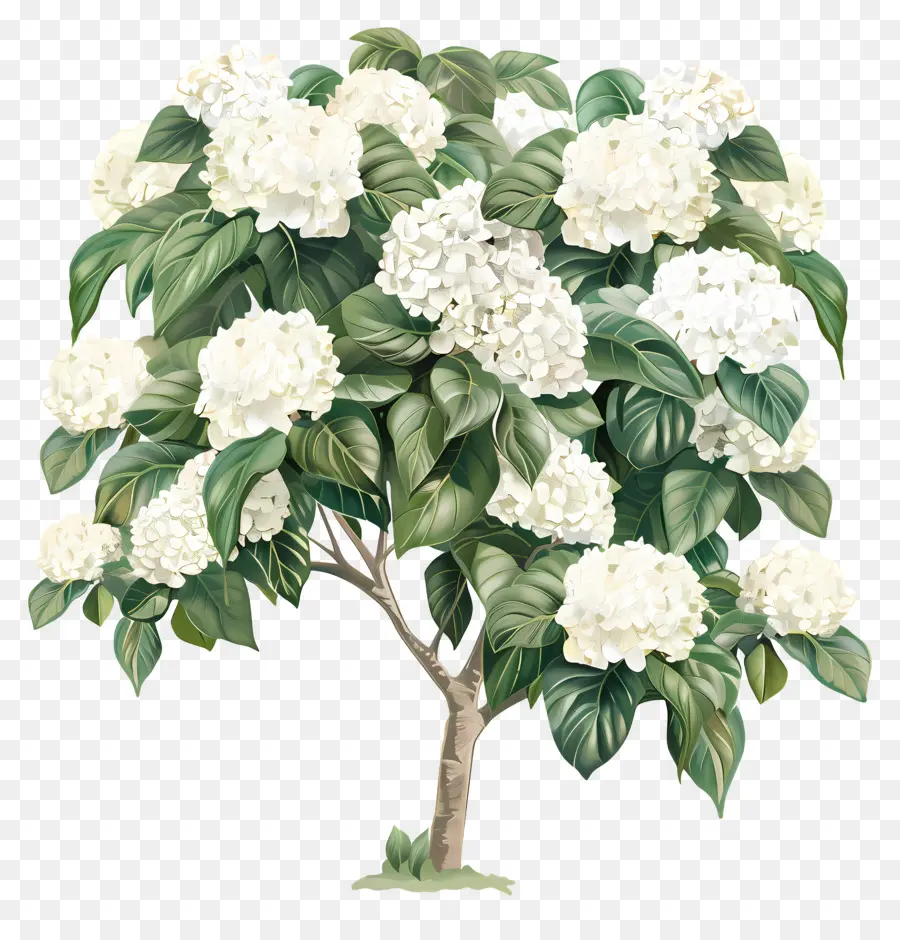 árbol De Hortensias Tropicales，Árbol PNG