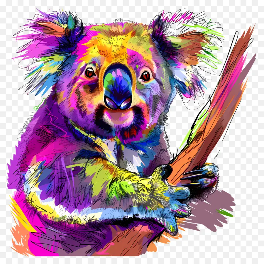 Koala Bear，Rama De árbol PNG