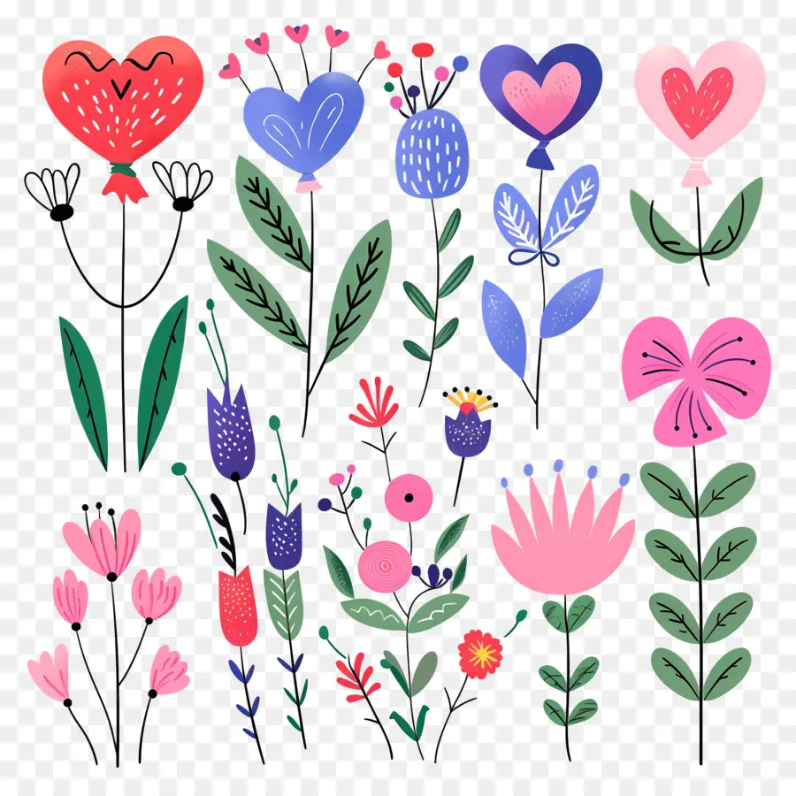 Imágenes Prediseñadas De Flores，Flores Coloridas PNG