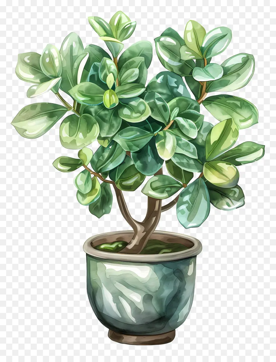 Planta De Jade Abigarrado，Planta De Bonsai PNG