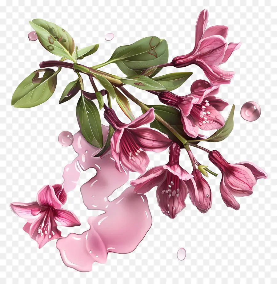 Weigela De Vino Derramado，Flor Rosa PNG