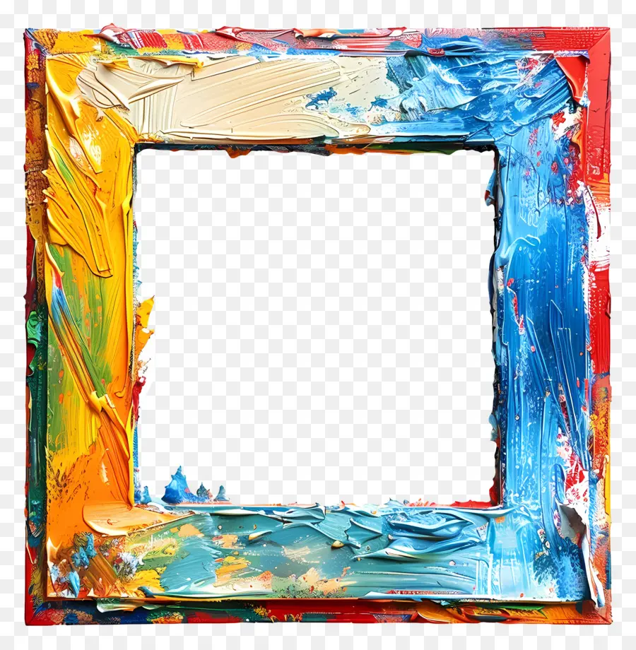 Marco De Fotos Moderno，La Pintura Abstracta PNG