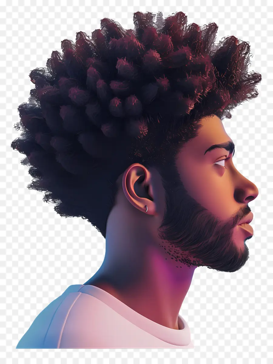 Afro Low Taper Fade，Peinado Afro PNG