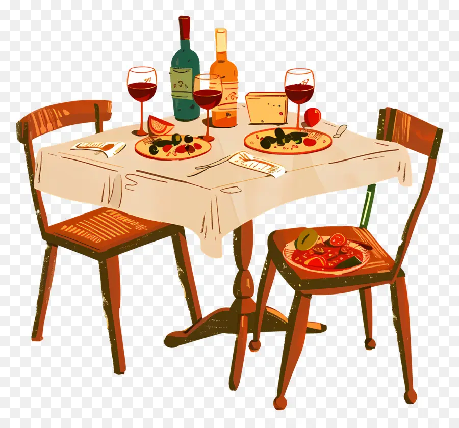 Mesa De La Cena，Vino PNG