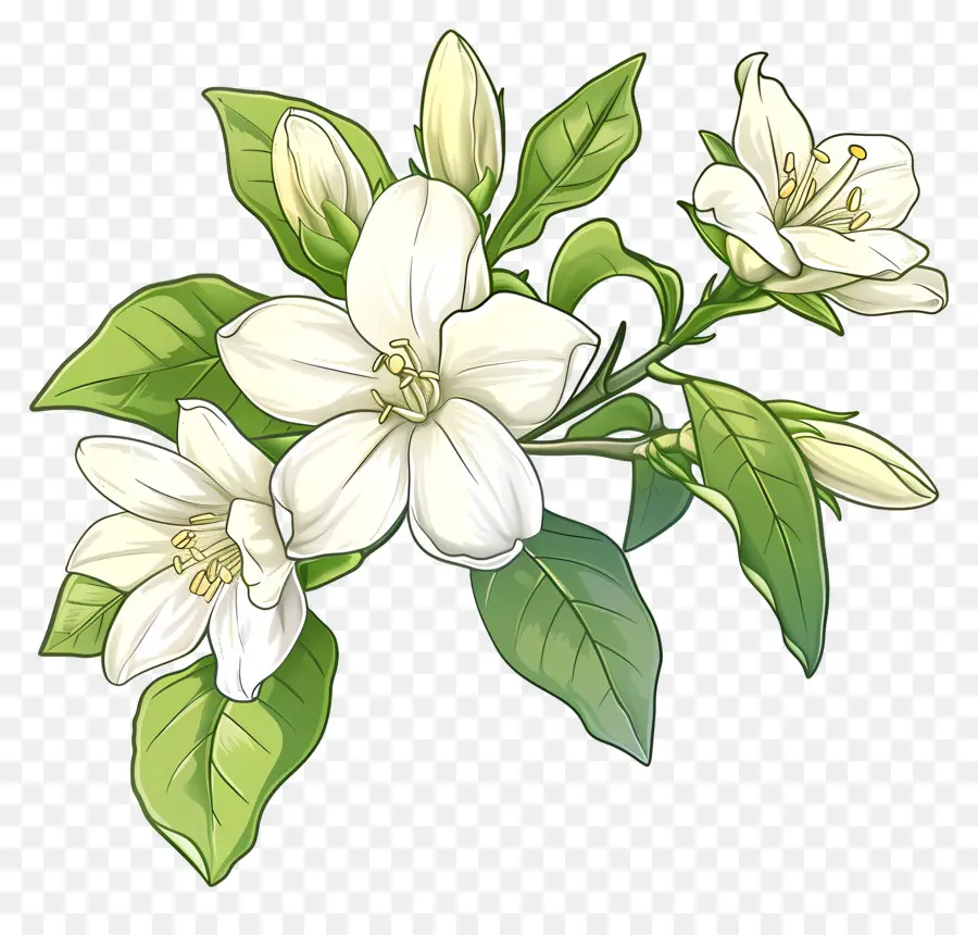 Flor De Jazmín，Flores Blancas PNG