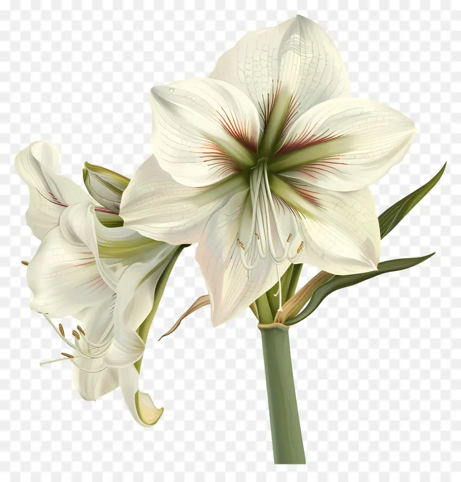 Flor De Amaryllis，Flor Blanca PNG