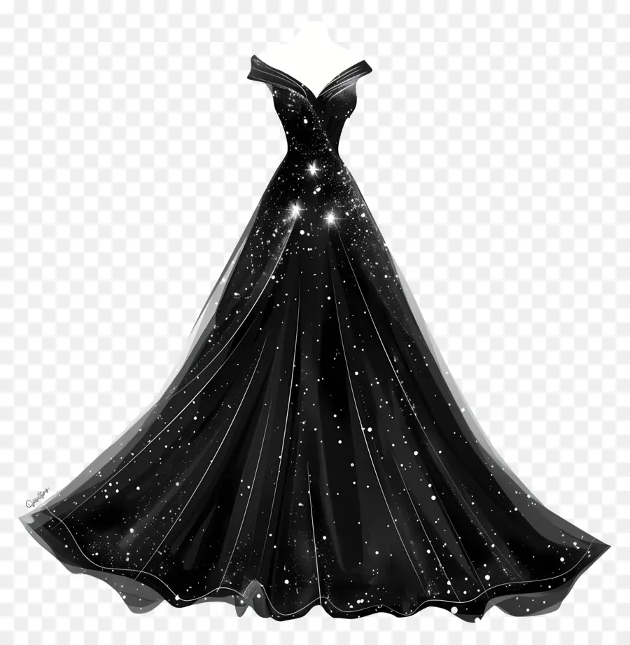 Vestido De Novia Negro，Vestido De Noche Negro PNG
