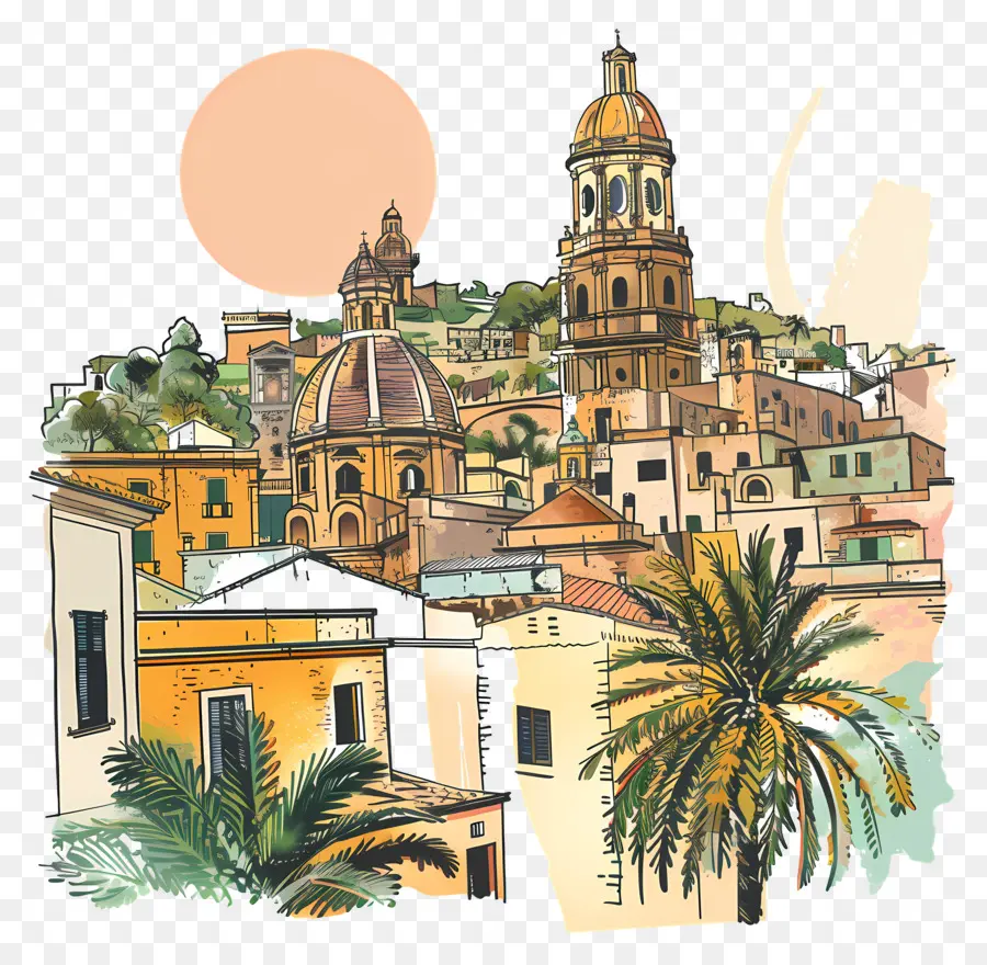 Palermo Sicilia，Paisaje Urbano PNG