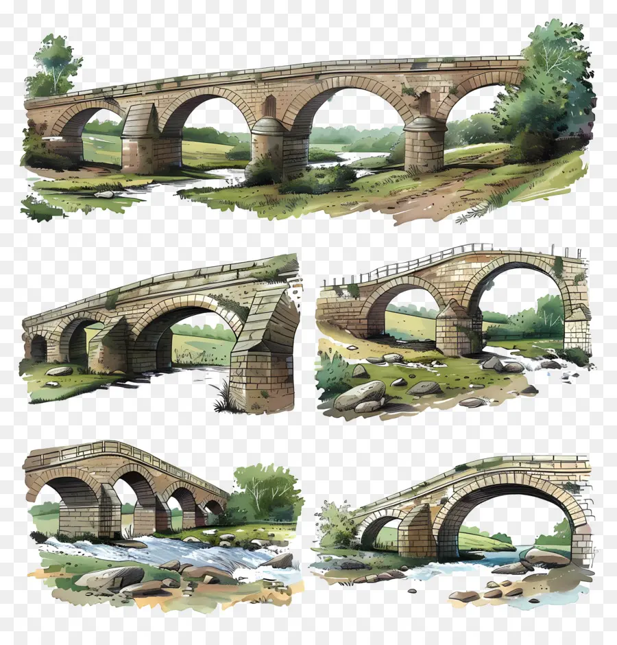 Puente De Arco，Pinturas De Puente PNG