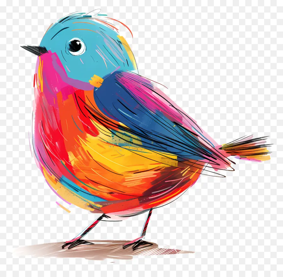 Pájaro De Dibujos Animados，Pájaro Colorido PNG