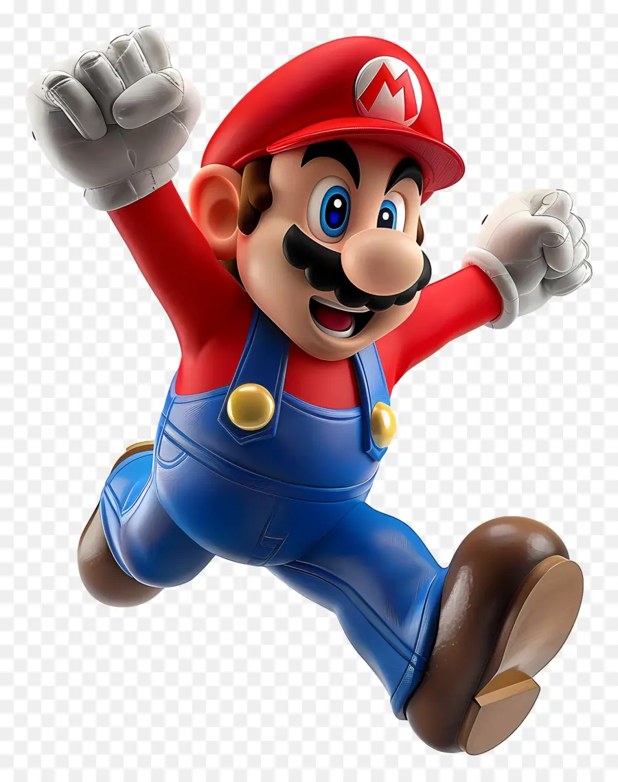 Saltando A Mario，Personaje De Dibujos Animados PNG