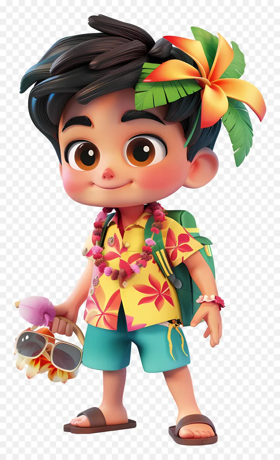 Dibujos Animados De Hawaii Boy，Camisa Hawaiana PNG