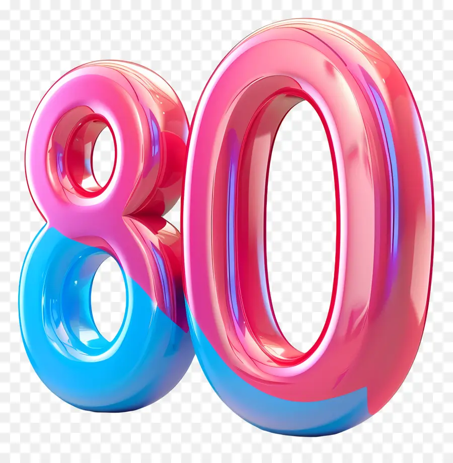 Número 80，Número 80 Decoraciones PNG