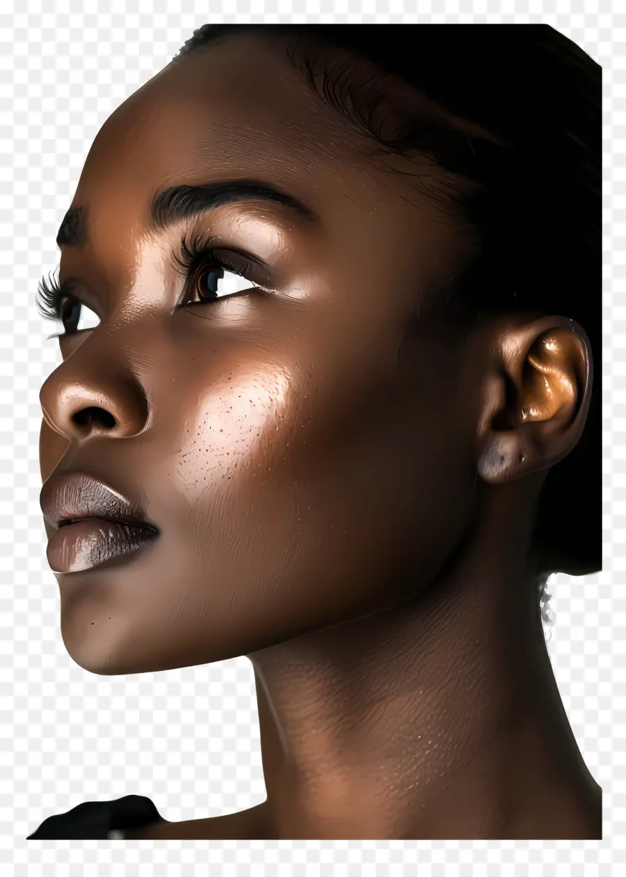 Cara De Mujer Negra，Tez Bronceada PNG