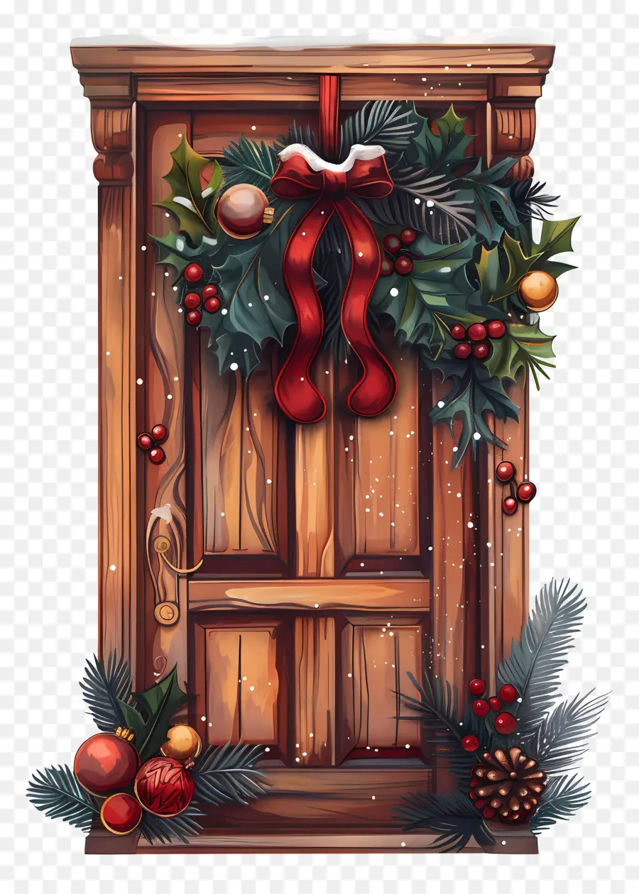 Puerta De Navidad，Puerta Roja PNG