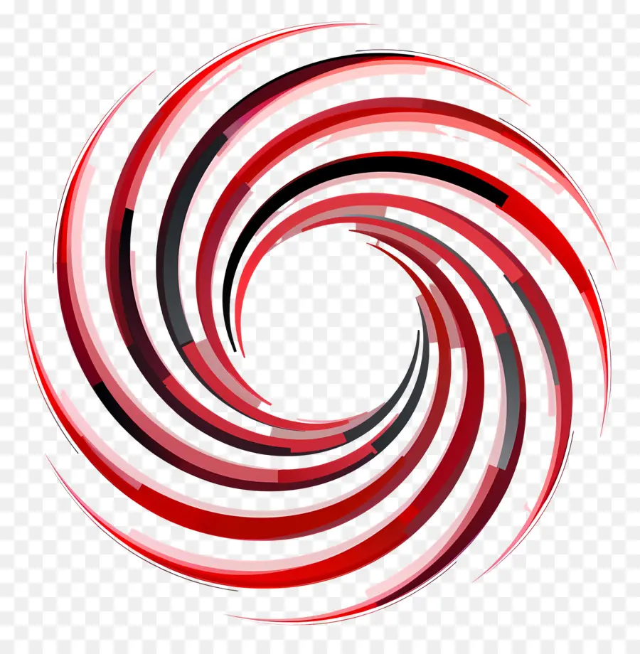 Espiral，Remolino Rojo Y Negro PNG