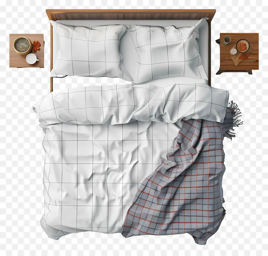 La Cama De La Vista Superior，Cama PNG