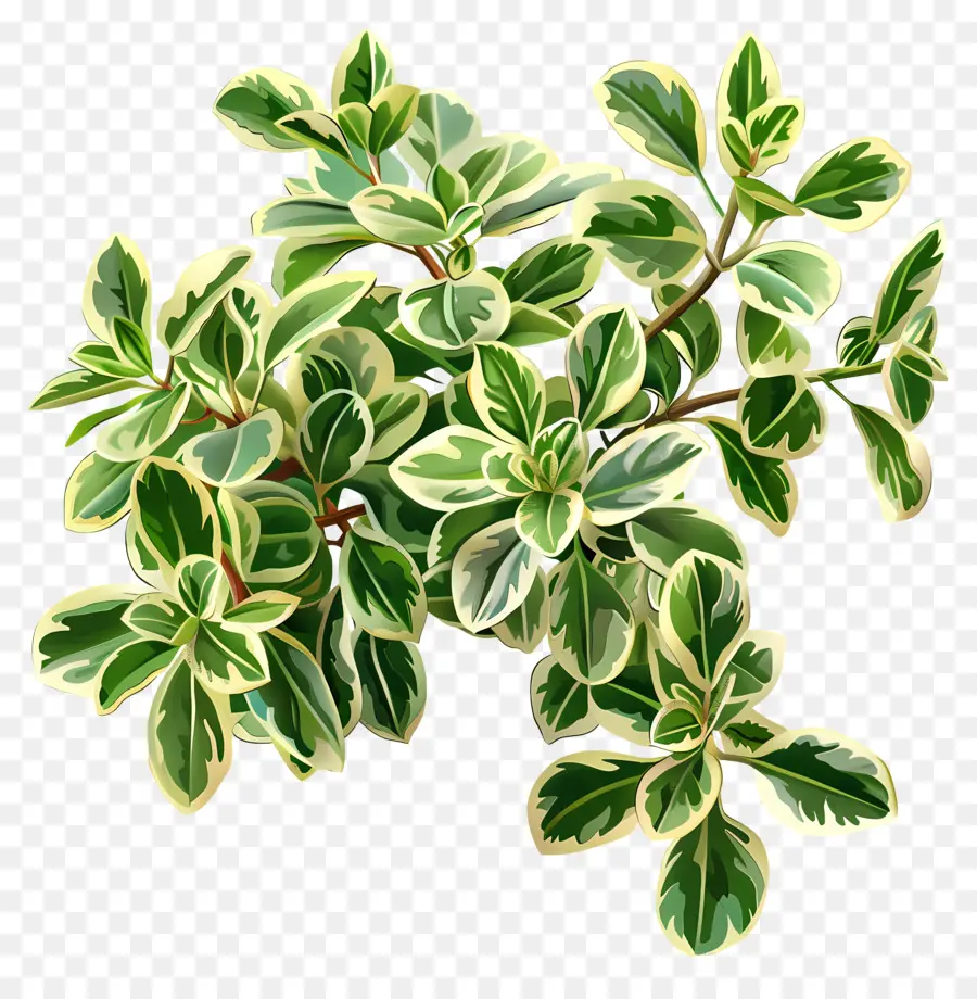 Planta De Jade Abigarrado，Las Hojas De La Planta PNG