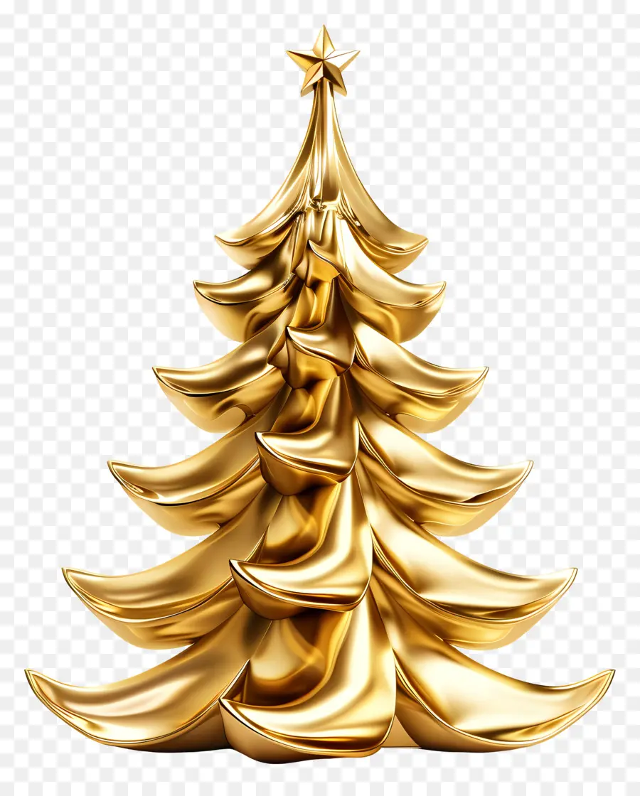 árbol De Navidad，De Oro Del árbol De Navidad PNG