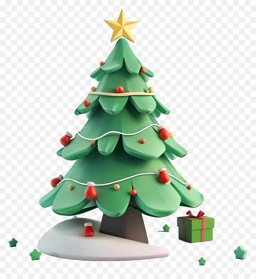 árbol De Navidad，Render 3d PNG