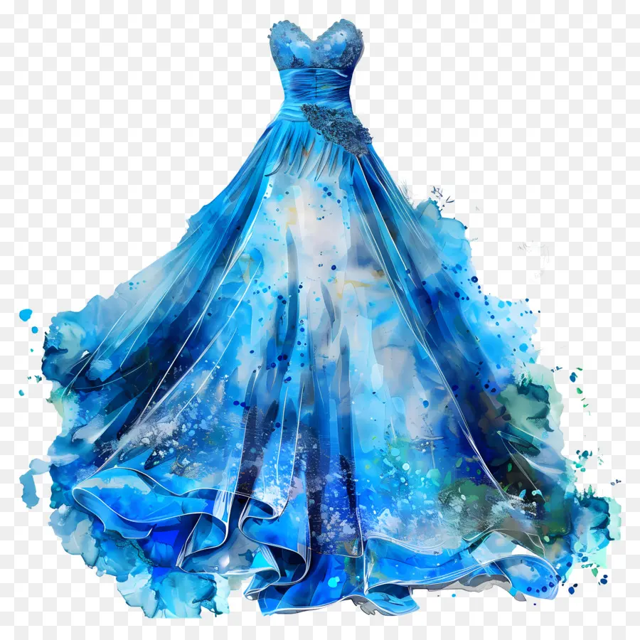 Vestido De Novia Azul，Azul Vestido PNG