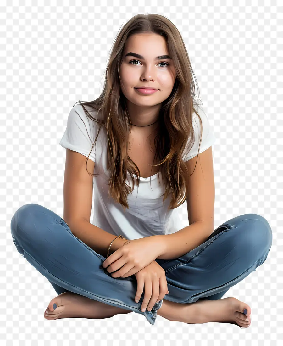 Mujer Sentada，Mujer PNG