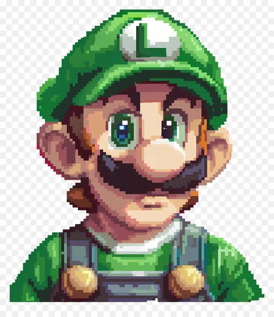 Luigi De 8 Bits，Personaje De Dibujos Animados PNG